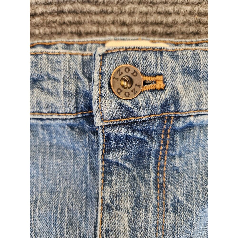 Izod Womens Size 12 Pencil Denim Blue Jean Skirt Pockets - Picture 4 of 7